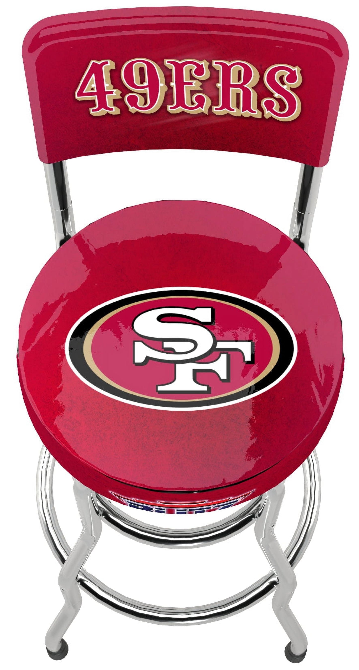 San Francisco 49Ers NFL Blitz High Back Adjustable Swivel Stool,