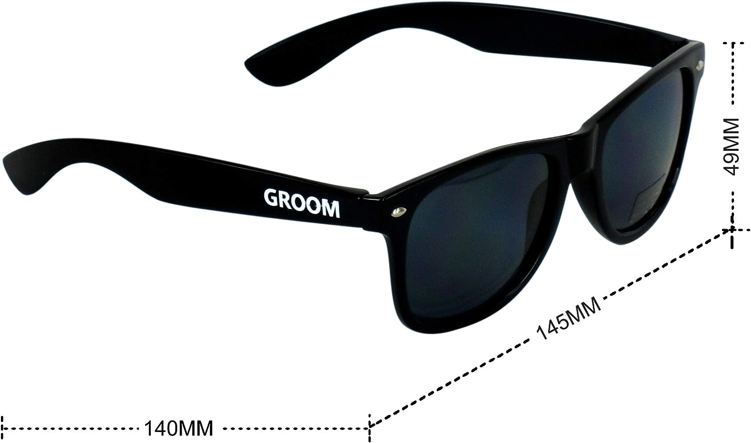 Bachelor Party 7Pcs Wedding Sunglasses for Groom, Best Man, Groomsmen Gifts Wedding Favor (Black)