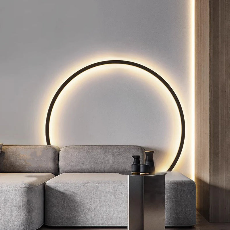 47" Minimalist Circle Wall Light