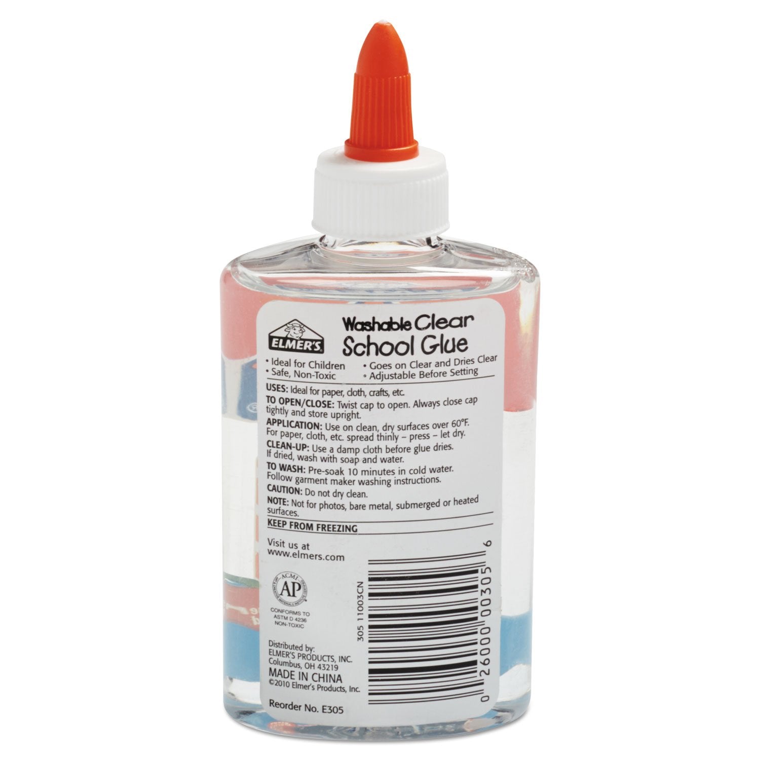 E305 School Glue Washble Clear, 5 Oz, Clear