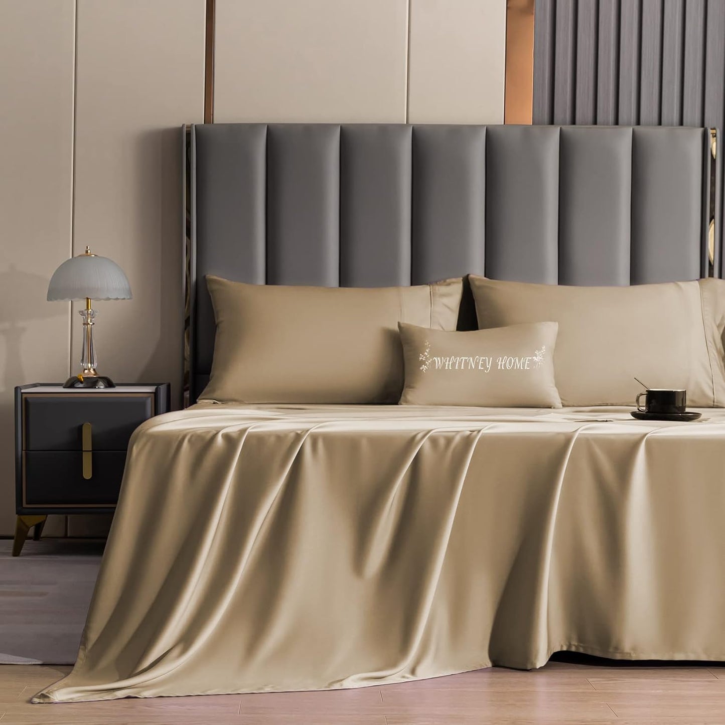 Luxury Bamboo Rayon Queen Size Sheet Set with Extra Deep Pocket