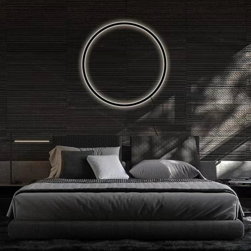 47" Minimalist Circle Wall Light