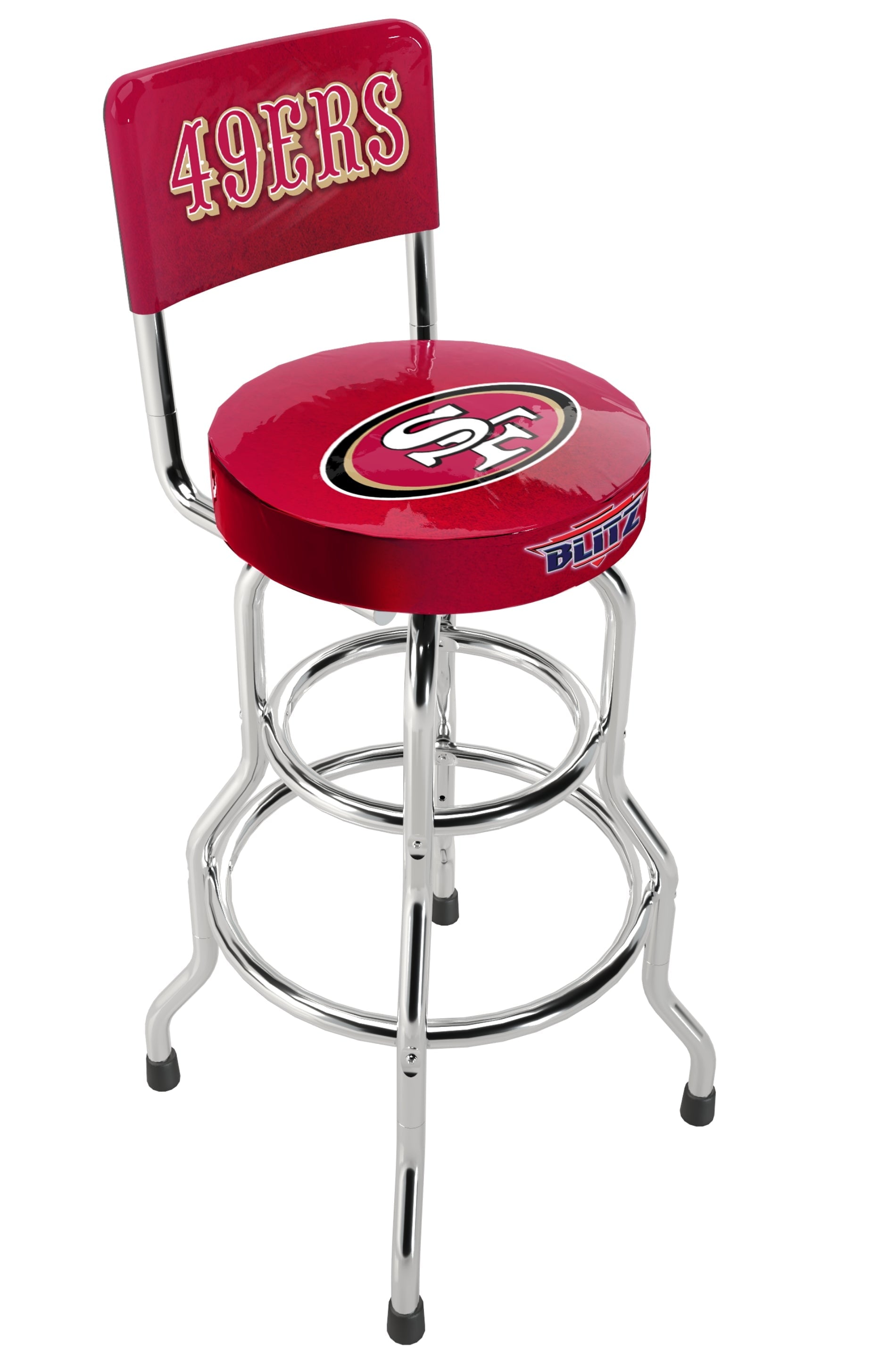 San Francisco 49Ers NFL Blitz High Back Adjustable Swivel Stool,