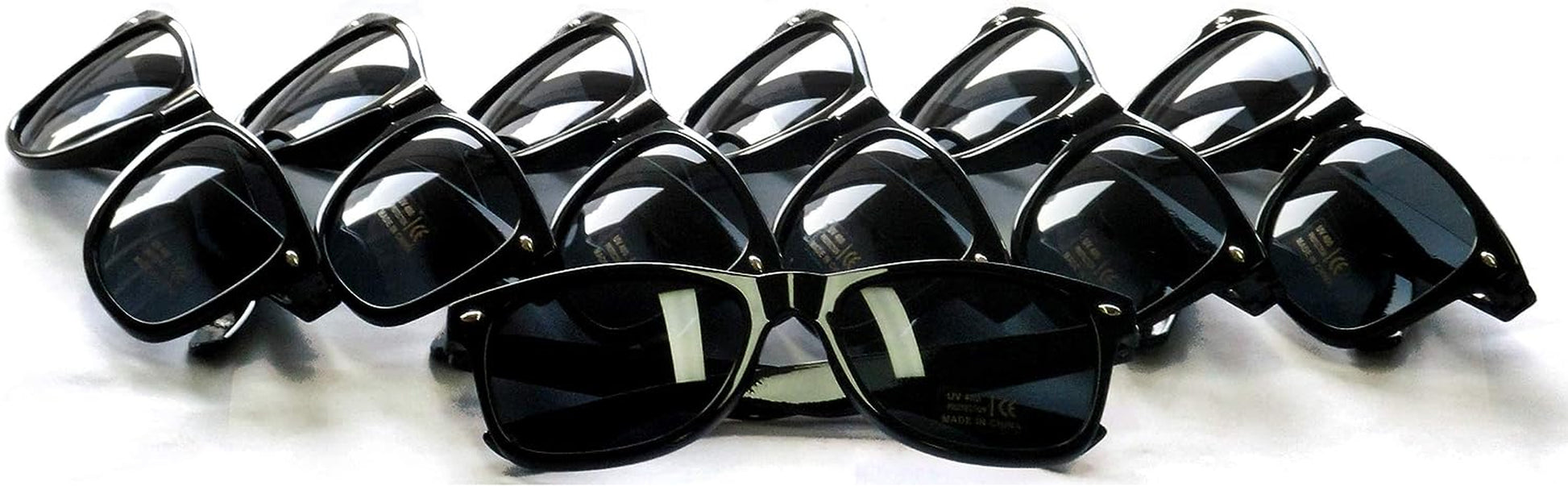 Bachelor Party 7Pcs Wedding Sunglasses for Groom, Best Man, Groomsmen Gifts Wedding Favor (Black)