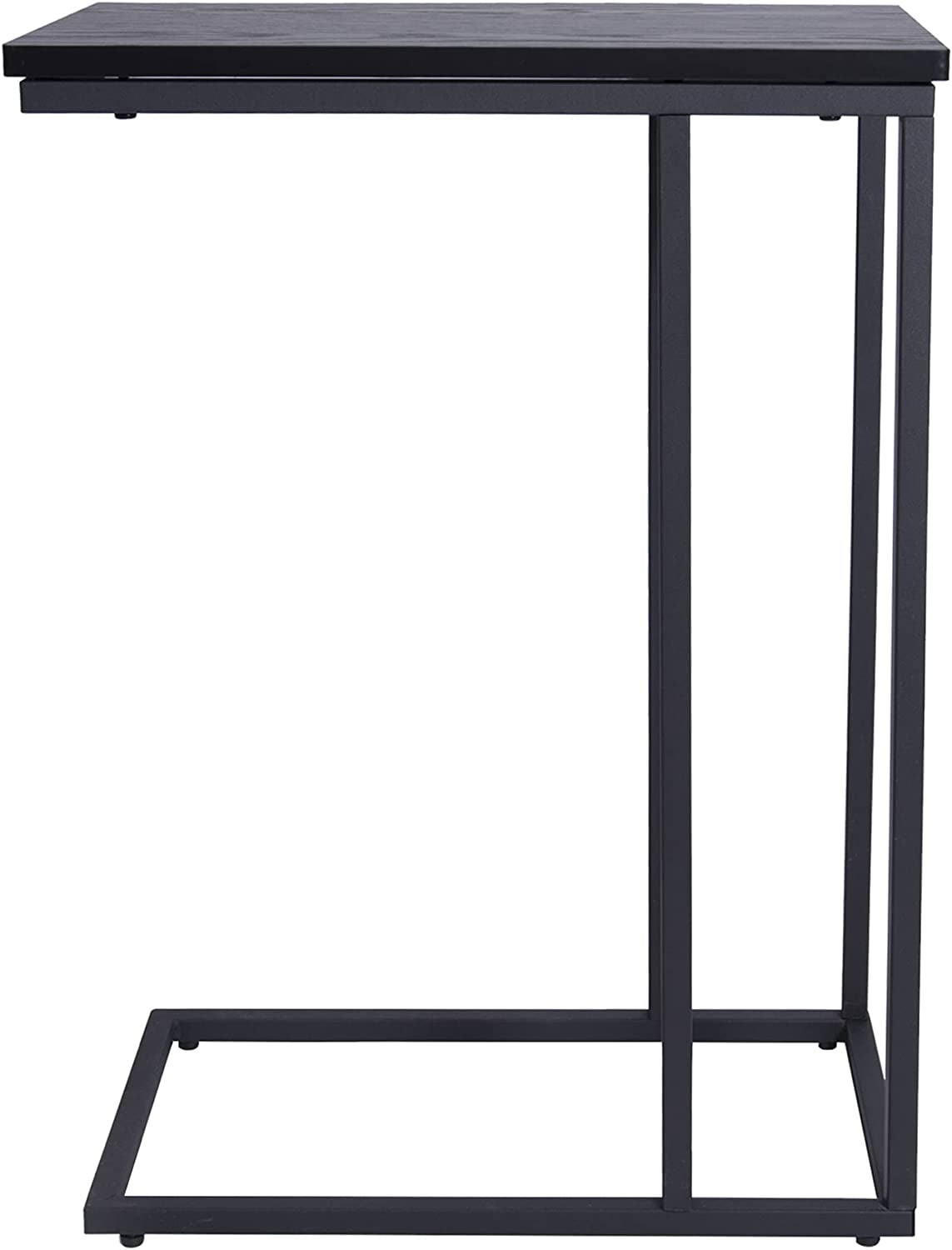 Side Table, Industrial End Table, Vintage Bedside Table with Sturdy Metal Frame for Living Room, Bedroom & Small Spaces, Easy Assembly, Modern,Black