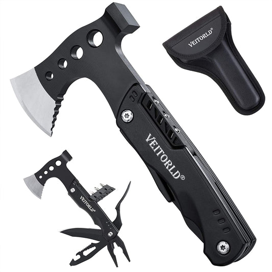 Gifts for Men Dad Husband, Unique Anniversary Birthday Gifts Idea for Men Him, Multitool Axe Hammer Camping Accessories, Survival Gear and Equipment, Cool Hunting Fishing Hiking Presents